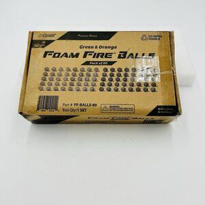 Go Sports Green And Orange Foam Fireballs Pack Of 80 Brand New